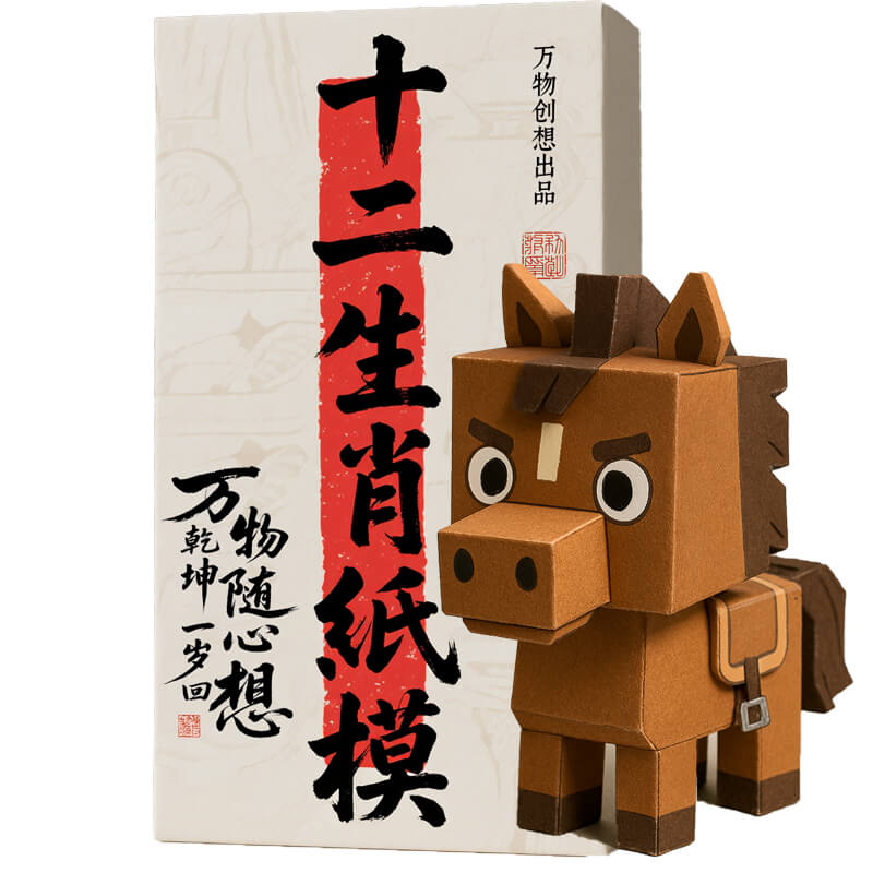 十二生肖纸模套装